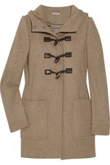 Miu Miu Hooded Wool Duffle Coat