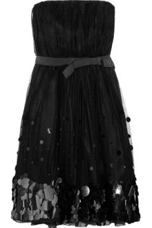 Moschino Cheap & Chic Pailletteembellished Silk and Tulle Dress - Lyst