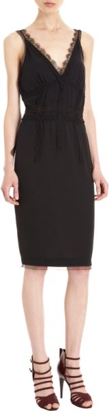 Nina Ricci Lace Trim Camisole Dress - Lyst