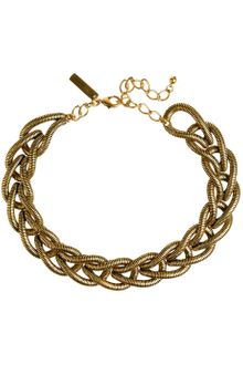 Oscar de la Renta Goldtone Necklace - Lyst