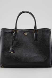 Prada Saffiano Vernice Gardeners Tote Bag Nero - Lyst