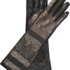 Roberto Cavalli Embellished Leather Gloves in Silver - Lyst