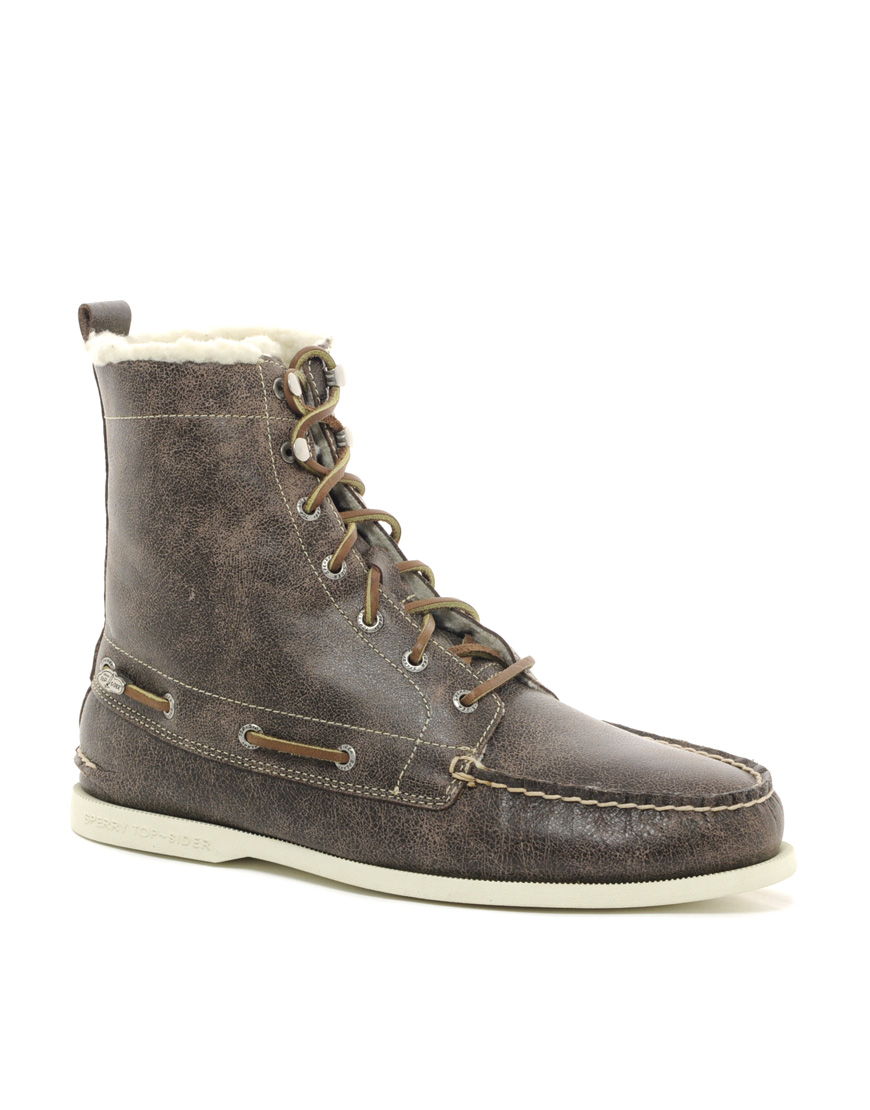 sperry brown boots