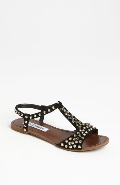Steve Madden Nickiee Sandal in Black (black suede) - Lyst