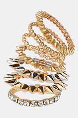 Topshop Spike Stretch Bracelets 7pack