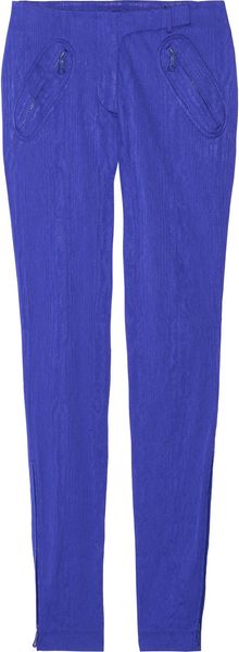 Vera Wang Motorcycle Stretchjacquard Skinny Pants - Lyst