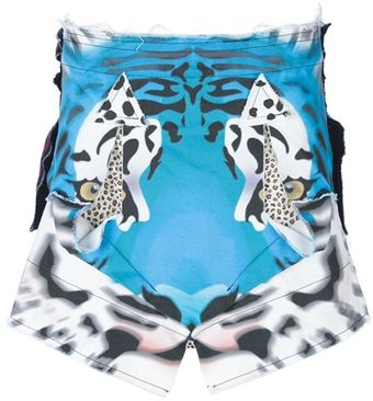 Bernhard Willhelm Leopard Head Print Skirt - Lyst