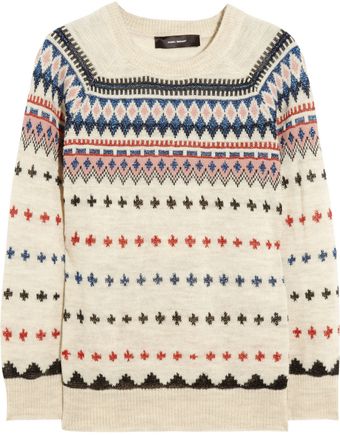 Isabel Marant Moonsfield Intarsia Wool Blend Sweater - Lyst