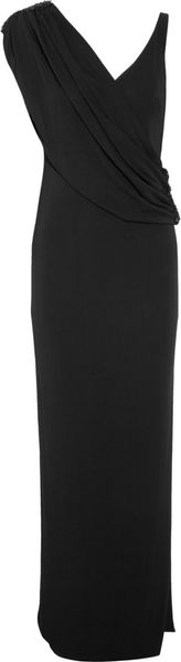 Notte By Marchesa Embellished Draped Jersey Gown - Lyst