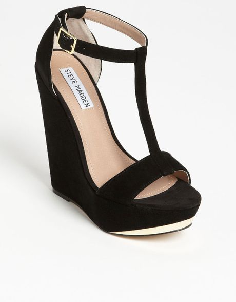 Steve Madden Xtrime Wedge Platform in Black (black suede) - Lyst