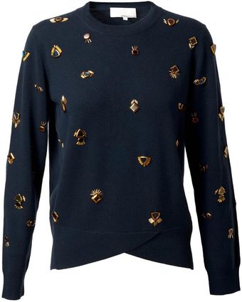 3.1 Phillip Lim Embellished Wool Sweater - Lyst
