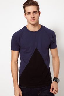 Asos Brand Triangle Insert T-Shirt  - Lyst
