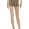 Balmain Embellished Leather Shorts in Gold - Lyst