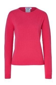 Jil Sander Poppy Pink Cashmere Pullover - Lyst