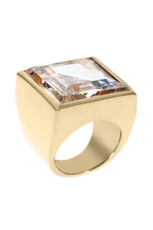 Michael Kors Golden Crystal Ring - Lyst