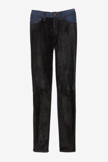 Rag & Bone Exclusive Hyde Midrise Leatherdenim Coal - Lyst