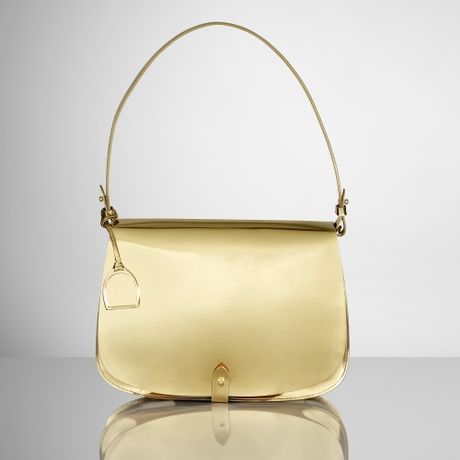 gold ralph lauren purse