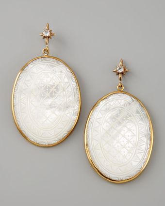 Stephen Dweck Etched Mother Of Pearl Drop Earrings - Lyst