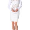 Tibi Sigrid Lace Sweatshirt in White - Lyst