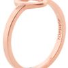 Topshop Heart Ring  in Pink (rose gold) - Lyst