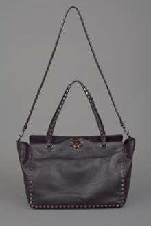 Valentino Rockstud Medium Tote Black - Lyst