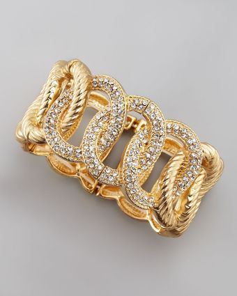 Cara Accessories Stretchy Crystal Link Bracelet - Lyst