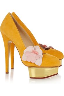 Charlotte Olympia Dolly Suede Platform Pumps - Lyst