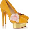Charlotte Olympia Dolly Suede Platform Pumps in Gold - Lyst