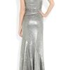 Donna Karan New York One Shoulder Sequined Stretch Mesh Gown in Silver - Lyst