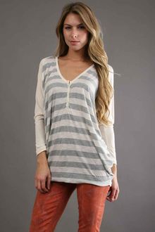 Jet By John Eshaya Stripe Henley Tee  - Lyst