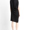 Lanvin Draped Back Dress in Black - Lyst