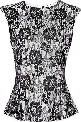 Mango Peplum Top - Lyst