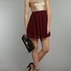 Tfnc Sequin Sarah High Low Dress in Gold - Lyst