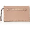 Valentino Rockstud Leather Clutch in Pink (blush) - Lyst