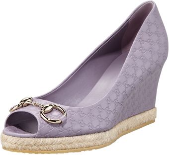 Gucci Guccissima Logostamp Wedge - Lyst