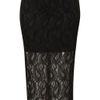 Topshop Black Paisley Lace Tube Skirt in Black - Lyst