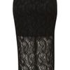 Topshop Black Paisley Lace Tube Skirt in Black - Lyst
