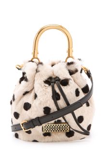 Marc By Marc Jacobs Too Hot To Handle Fur Little Drawstring Bag - Lyst