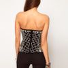 Asos Collection Asos Corset with Pearl Grid Embellishment in Black - Lyst