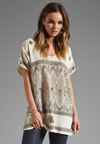 Free People Byzantine Mesh Printed Tunic - Lyst