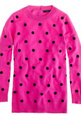 J.Crew Collection Cashmere Polkadot Sweater