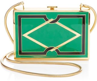 Lena Erziak Green Honore Box Clutch - Lyst