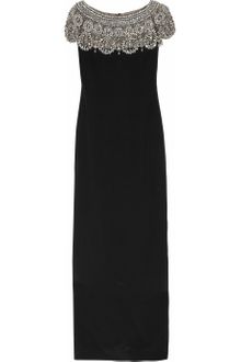 Marchesa Embellished Silk Crepe Column Gown - Lyst