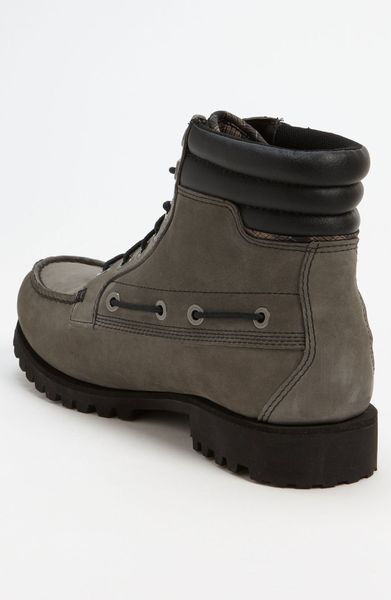 gray nubuck timberlands