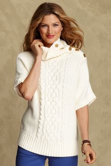 Tommy Hilfiger Short Sleeve Cable Knit Sweater - Lyst