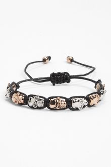 Topman Metal Skull Chain Bracelet - Lyst