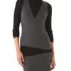 Donna Karan New York Two Tone Turtleneck in Gray (anthracite) - Lyst