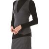 Donna Karan New York Two Tone Turtleneck in Gray (anthracite) - Lyst