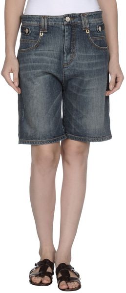 Frankie Morello Denim Bermudas - Lyst