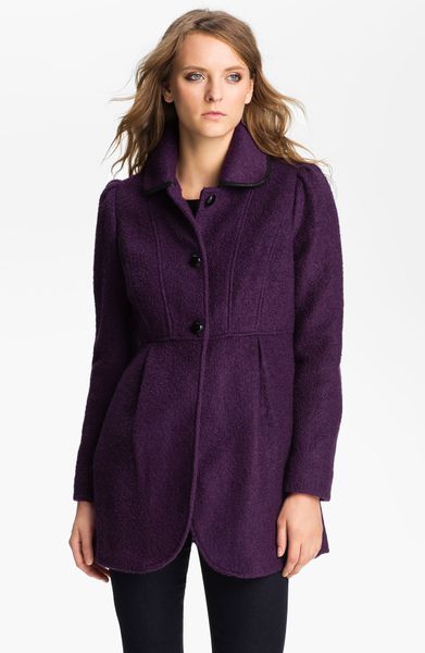Guess Bow Back Walking Coat in Purple (violet) | Lyst